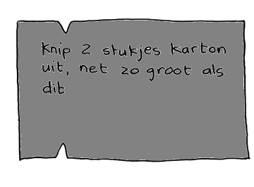 Knip 2 van deze kartonnetjes uit