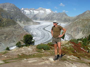 Perhaps the best view of the trip - The Aletsch Glacier