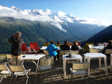 From Refuge de Flegere view on the Mont Blanc