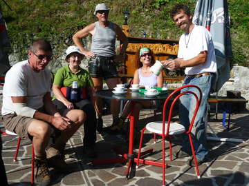 Radko making coffee for his guests